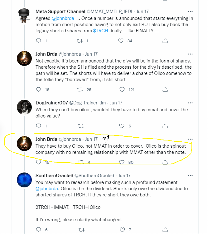 DeskMina's tweet photo. $MMAT $MMTLP Hey Fam,  Is this really how it's going to be? Shorts have to buy Oilco NOT MMAT??? I thought Oilco is the divided like @SouthernOracle6 said in the comment.. BTW Thank you @johnbrda for answering most of our questions. https://t.co/oeeu9xi6kB
