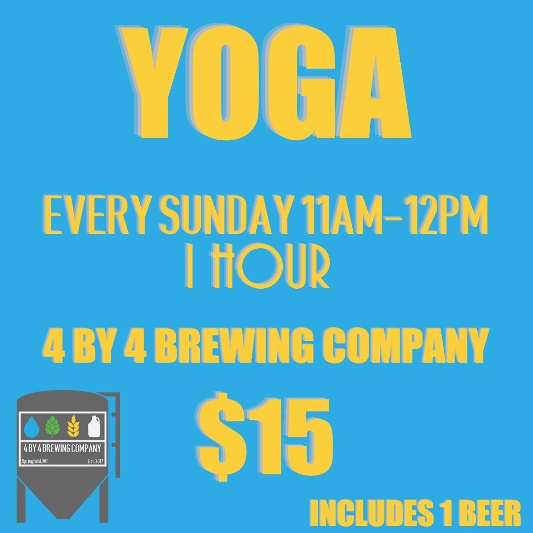 4by4Galloway's tweet photo. Yoga is TODAY!!!
We start at 11 and $15 gets you a 1hr Vinyasa Class and 1 pint of beer!
#yoga #beerandyoga #yogaandbeer #beerinhand #springfieldmo #supportlocal #4by4brewingco https://t.co/DkWcYRlMmD