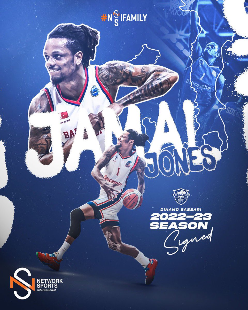 NetworkSportsI1's tweet photo. NSI wishes all the best to Jamal Jones @jjsticks01 for signing his new contract with @dinamo_sassari and will play next season in @LegaBasketA &amp; @basketballcl #networksports #homeofchampions https://t.co/fxwz9sq6tA