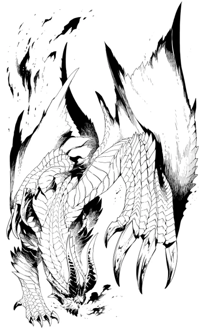 ゴアマガラ過去絵2
#モンハンライズ #MHサンブレイク
これ何のやつだ?
モンハン描きすぎて仕事か趣味か判別不明なものが多々ある💦 