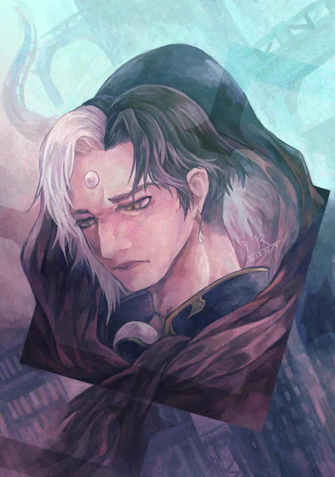 縛られ、繋がれ ( エメトセルク / EmetSelch ) #FFXIV #FFXIVART #FF14 #FF14イラスト 