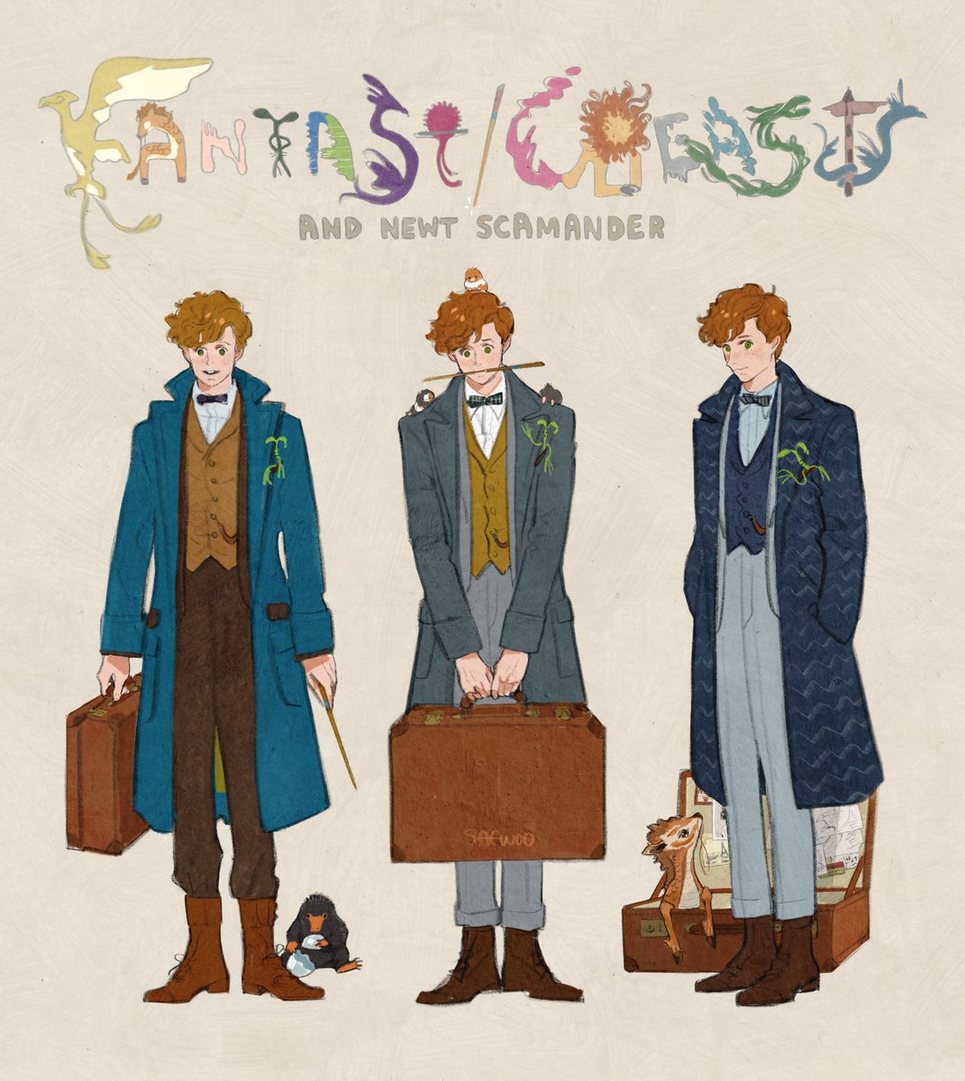 Newt Scamander 1, 2, 3 ❕