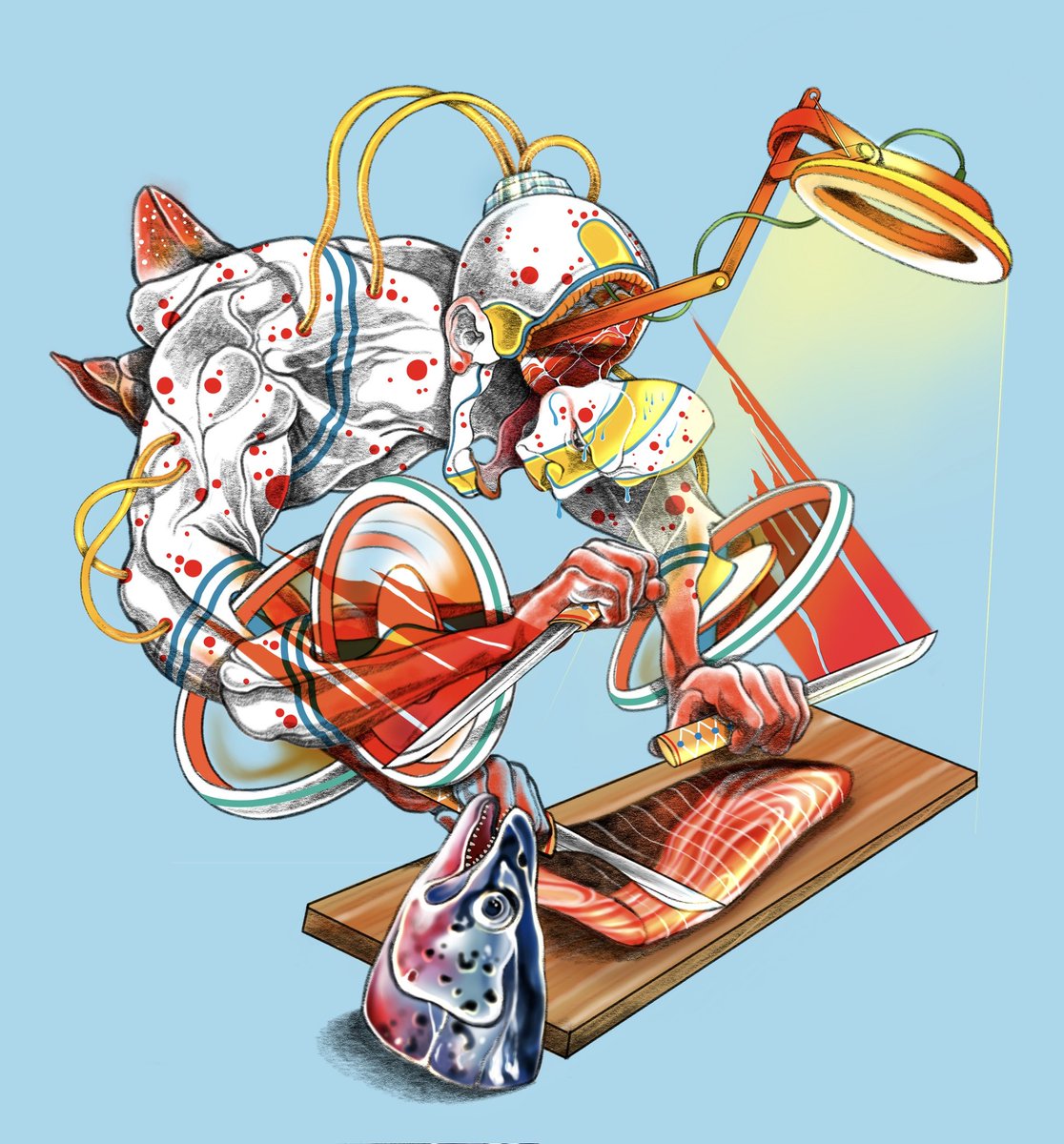 AAmmarapala's tweet photo. Meet Touru5, even he is the mid boss of the mech clan, he still pursues his dreams of becoming a sushi chef.
Feel free to check other tiny warriors at my pinned tweet. 0.007 Eth. 1/5 edition #NFTTHAILAND
#NFTCommmunity #Tinywarriors #opensea https://t.co/8b8h53lvfm