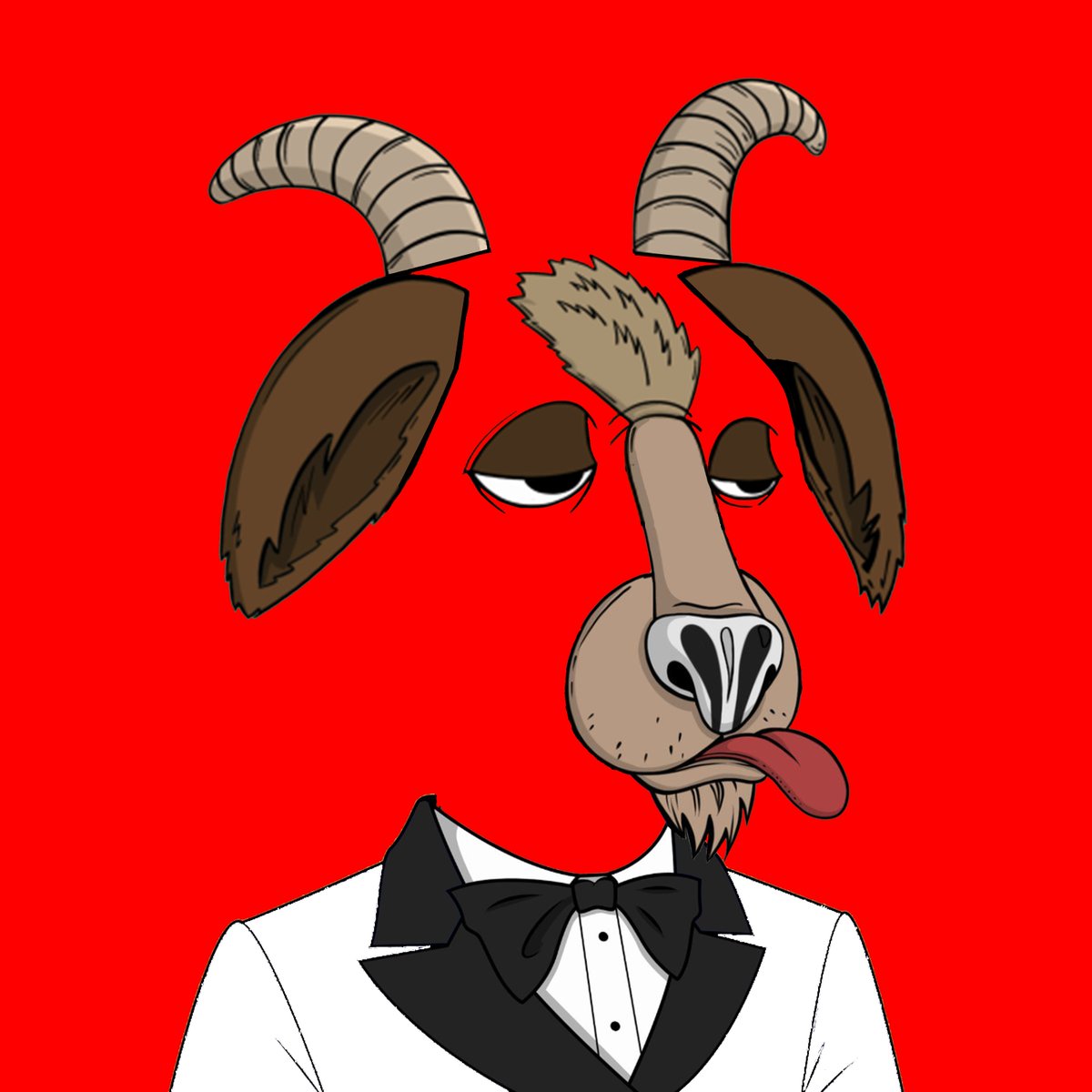 RyanTimms17's tweet image. @GoatsInvisible get in now free mint for first 100 and the deriv is kinda trendy trippin apes up next if your not minting your not a degen!!!