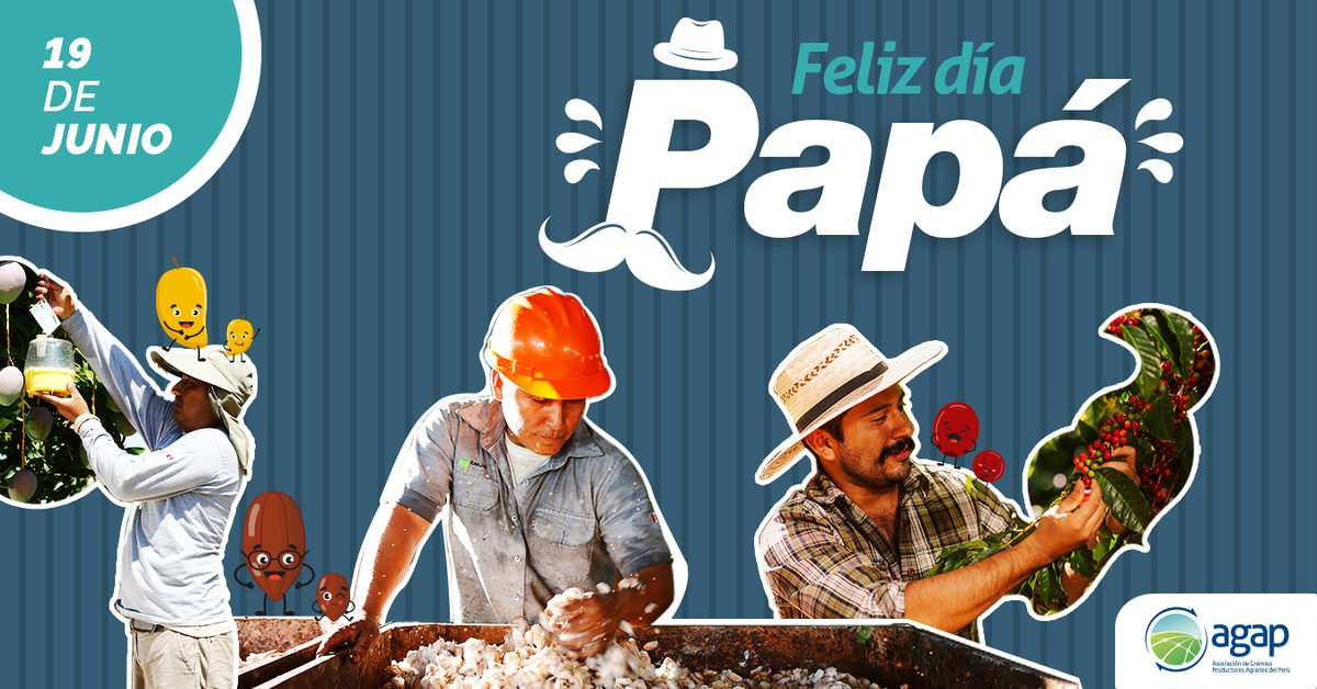 AGAP_PERU's tweet photo. Gracias por todo papá, 🙌
En AGAP saludamos con mucho cariño a todos los papás del Perú y en especial a aquellos que trabajan en el sector agrícola y contribuyen con su desarrollo. 💯💪
¡Feliz Día del Padre!😍
#AGAP #DiaPapa #SectorAgrario #ElAgroEsDeTodos https://t.co/QUTmu0n07g
