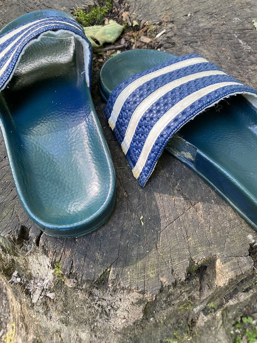 If you went to college with me, worked at summer camp with me, or lived with me you’ve seen me wear these. They failed last night. Thanks #addidas for the 32 years.