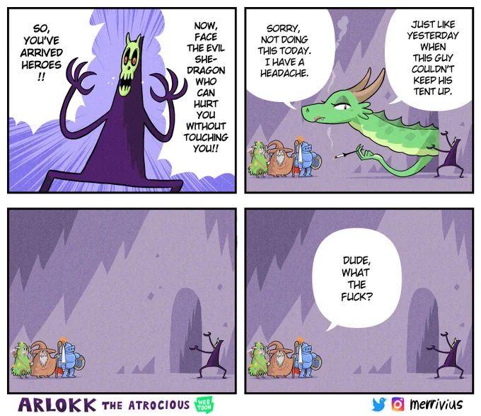 @keepingitgeekly Do you like goofy villains, dragons, mad scientists and failed abominations? Check out Arlokk the Atrocious!

https://t.co/Axzx5tTavI

 #selfpromosaturday #webtoons #TTRPGs 