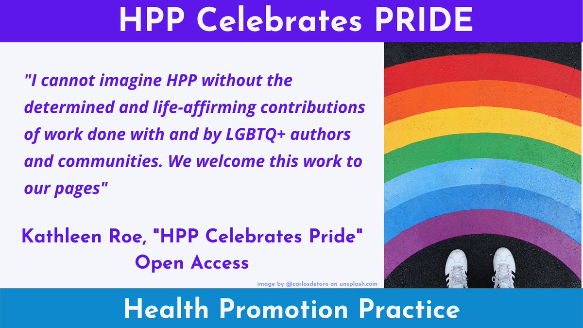 How does a scholarly journal realize its commitment to LGBTQ+ health equity?  

HPP Editor-in-Chief Kathleen Roe reflects on HPP's story:  bit.ly/35MLJit.

One of the many papers open access for #HPPpride2022: bit.ly/3t8yeG7  

Enjoy! Pls share!  

@JAllegrante