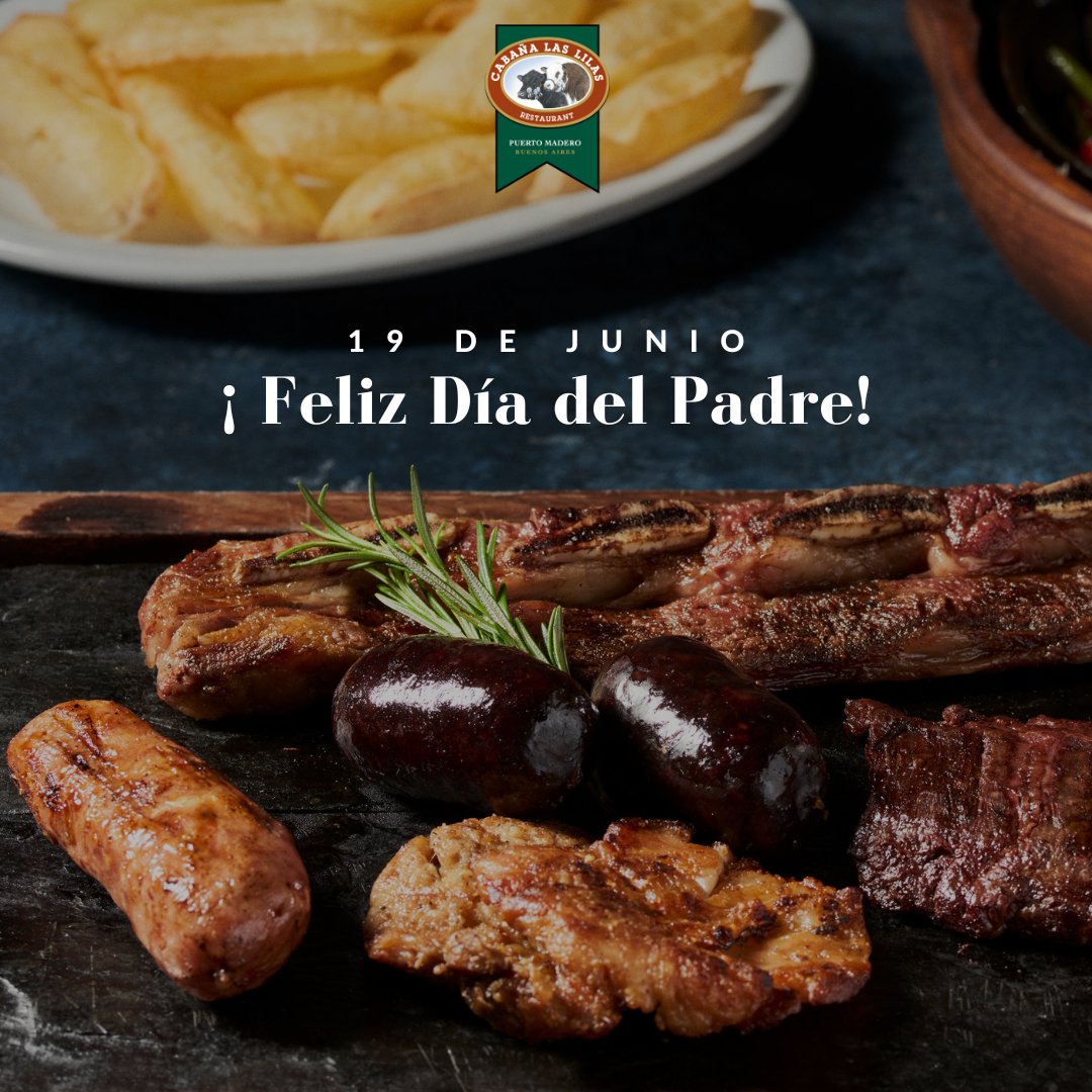 Cabaña Las Lilas les desea un ¡Feliz Día del Padre!

Los esperamos en nuestro restaurant para celebrar esta fecha especial.

Reservas por WhatsApp: +54 9 11 3559-9199.

#Díadelpadre #parrillaargentina #restaurant #tradicionargentina #gastronomía #carneargentina
