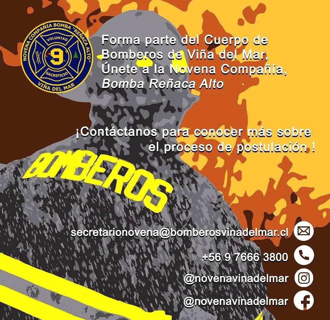 #ViñadelMar Los Nonos de la <a href="/NovenaCBVM/">NOVENA BOMBEROS Viña del Mar</a> iniciaron el proceso a postulación, tienes vocación de servicio? Sí? Perfecto, cumples con los siguientes requisitos? Vamos postula 💪🚒👇

🚒 Tener mínimo 18 años
🚒 Salud compatible al servicio
🚒 Enseñanza media completa (certificado)
