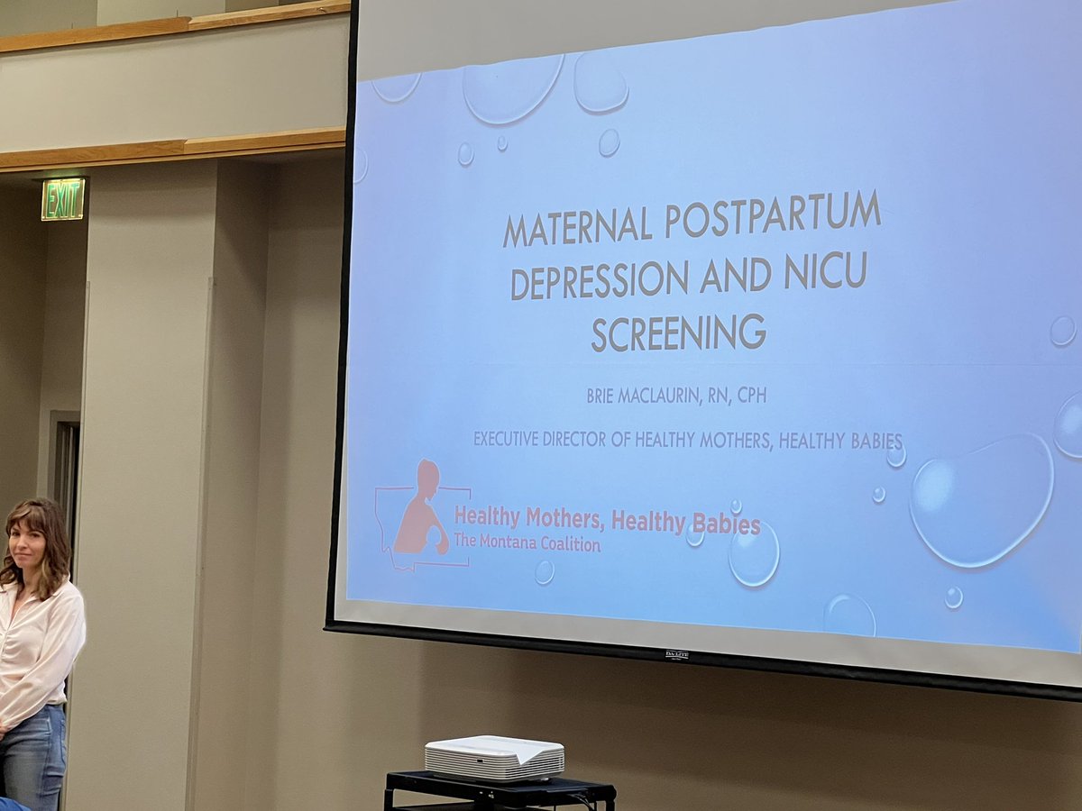 Thank you Brie MacLaurin, RN, BSN for speaking on an important topic, Maternal Postpartum Depression and NICU Screening #D8BigSky #AapNeonatal