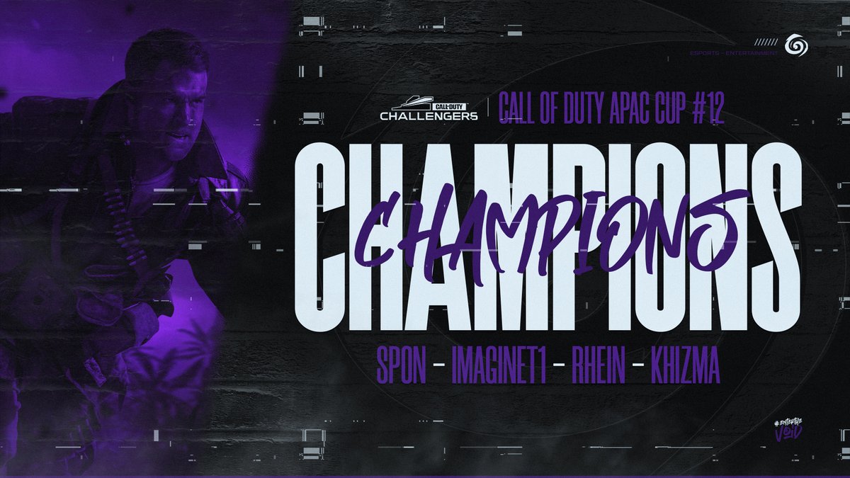 🏆BACK TO BACK CHAMPIONS🏆

These four played lights out. 🔥

🥇<a href="/Khizma6/">Khizma</a>
🥇<a href="/lmagineT1/">imagine</a>
🥇<a href="/Sponsord_/">Kaleb</a>
🥇@RheinMM

Up most respect to all the competition we faced.

#EnterTheVOID 🌀