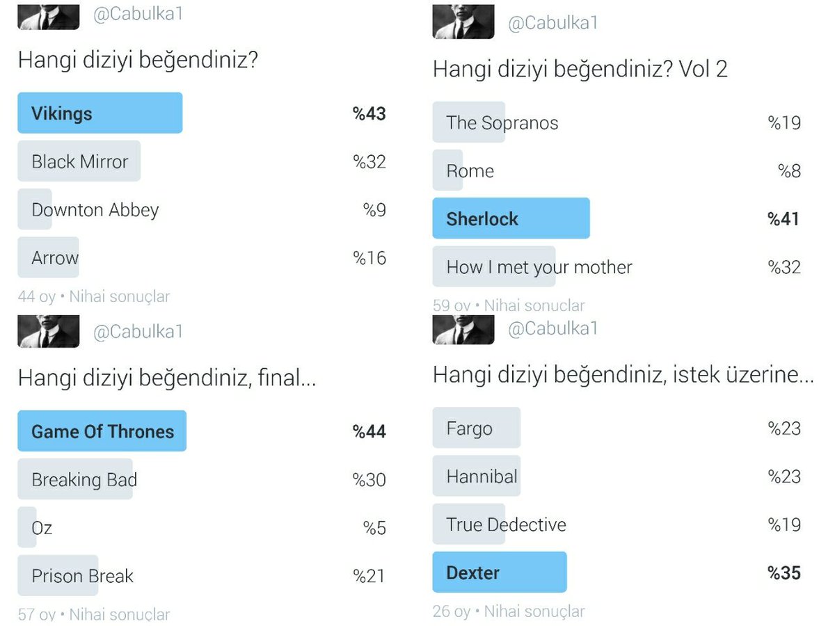 Cabulka1's tweet photo. Yıllar önce anket yapmıştık, dizi önerisi olarak bunlar da dursun burada.. https://t.co/5YhDw9AQYu