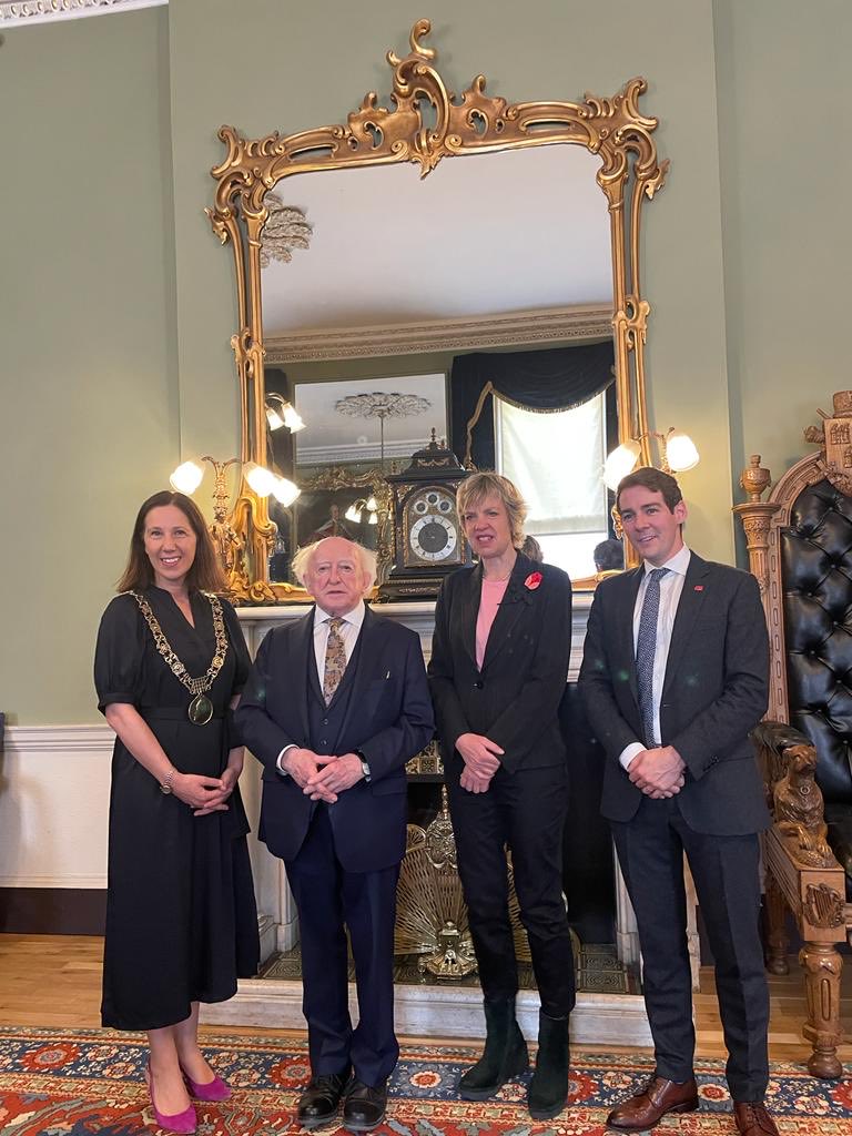 ivanabacik's tweet photo. Delighted to speak at today’s great commemoration for #MervynTaylor  with the Taylor family, @LordMayorDublin &amp; ⁦@ciaranahern⁩ - attended by ⁦@PresidentIRL⁩
https://t.co/RVPJ95NILP… https://t.co/0QxCUdCS9K