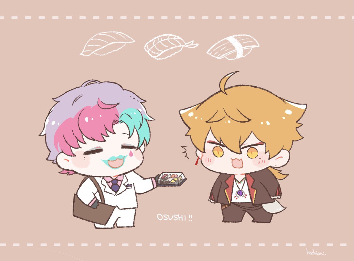 「カバンからおすし🍣 #絵ガク #ジョー設展 」|はちおにのイラスト