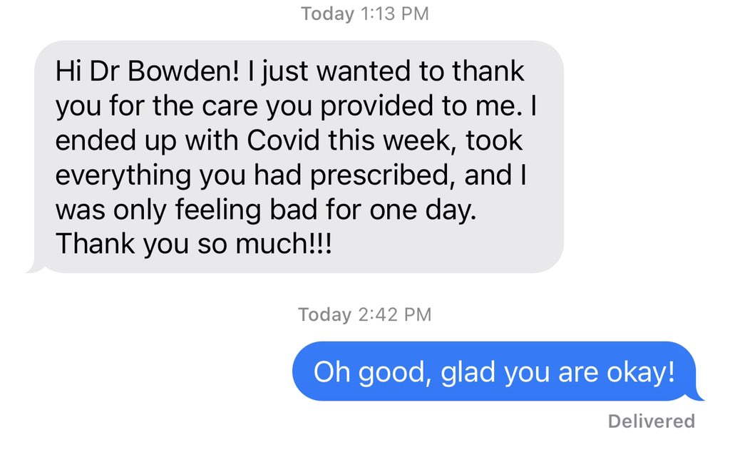 MaryBowdenMD's tweet image. Early treatment nips COVID in the bud.