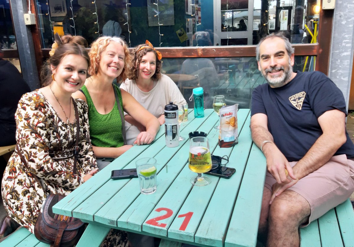 NicolaHosking's tweet photo. @BreadandRosesTC - post performance drinkies! Well deserved 👏👏

@charkayparkin @LaurentCLucas @AnnaTakashima 

#pubtheatre #london #director #actors #crew https://t.co/Hckfvqarji