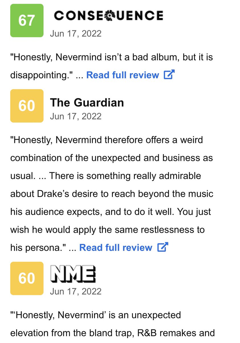 manismatter's tweet photo. How dare these critics so earnestly take down a @Nirvana classic #drake #HonestlyNevermind https://t.co/5rPPdA5kxN