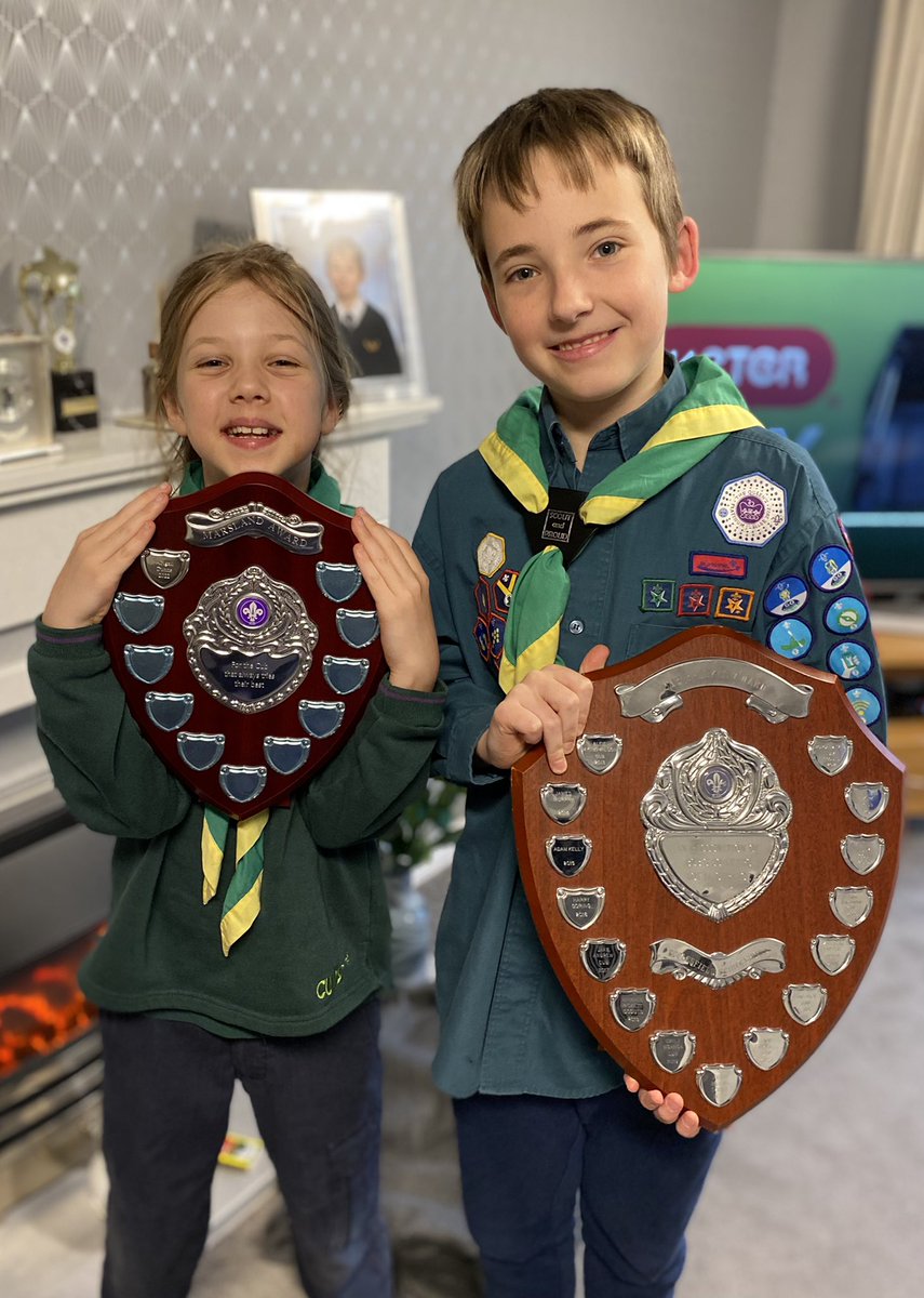 AngeliqueDunne's tweet photo. Proud mum this weekend.  Cade &amp; Abigail received BOTH awards as the best performing Scout &amp; Cubs in their group this year!
Thanks to all at Ecclesfield #scouts @MrsCope12 @MrsEastwood18 
@WingfieldAcad @WingfieldHead @RedscopeSchool @MrsBradbury14  @dondistrict @rick_dunne https://t.co/og8mAbO3Ut