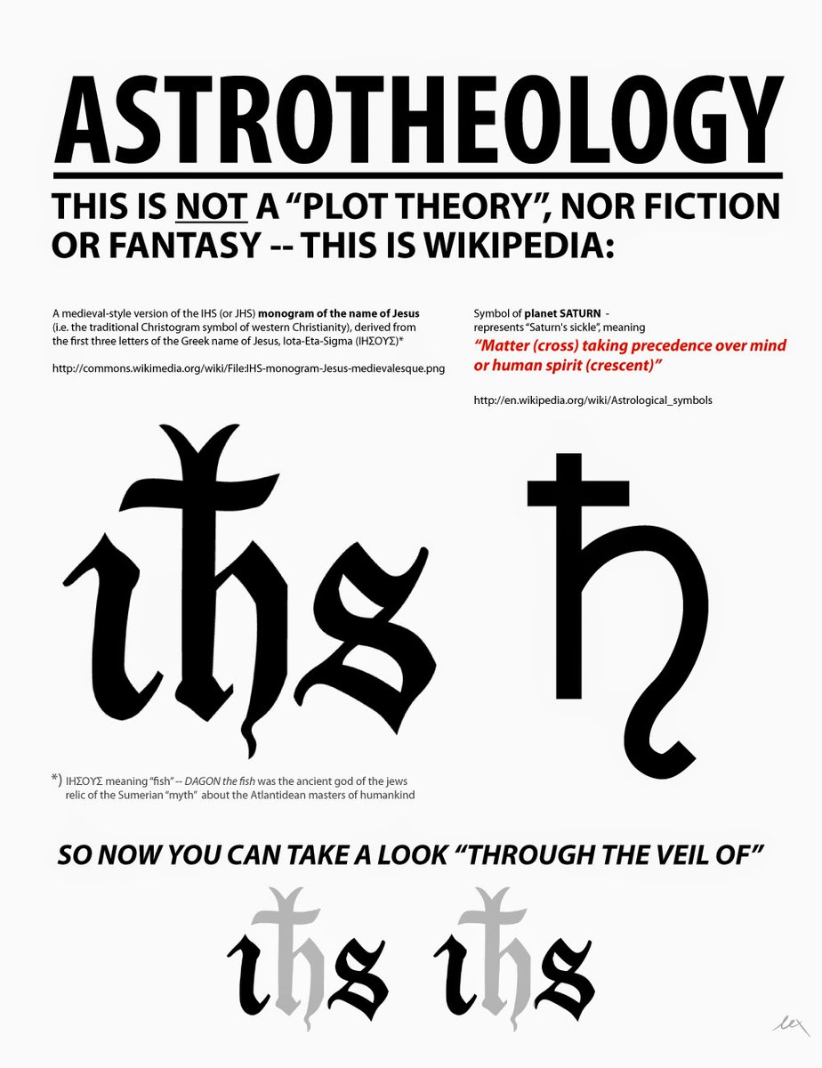 Saturn & the Great Work: From Lead to Gold (A 🧵)
Saturn's Sickle represented, "Matter/ The Physical (Cross) taking Precedence Over Mind or Human Spirit (Crescent)"
Thus as stated, Saturn's Glyph can be seen as the Soul being stuck but seeking to rise above the Cross of Matter.