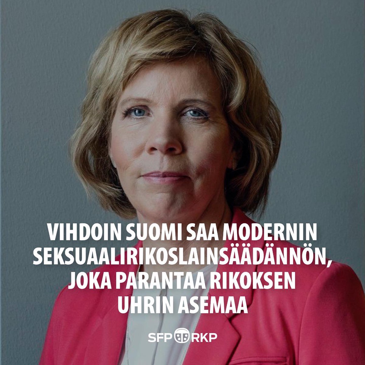 anna_maja's tweet photo. Vihdoin, monen vuoden työn jälkeen, Suomi saa modernin seksuaalirikoslainsäädännön.

Uudistus sisältää lukuisia muutoksia, jotka parantavat rikoksen uhrin asemaa ja merkitsevät merkittävää muutosta seksuaalirikoksia koskevaan ajattelutapaan.  1/2

#suostumus #samtycke https://t.co/zv0JwPxlh7