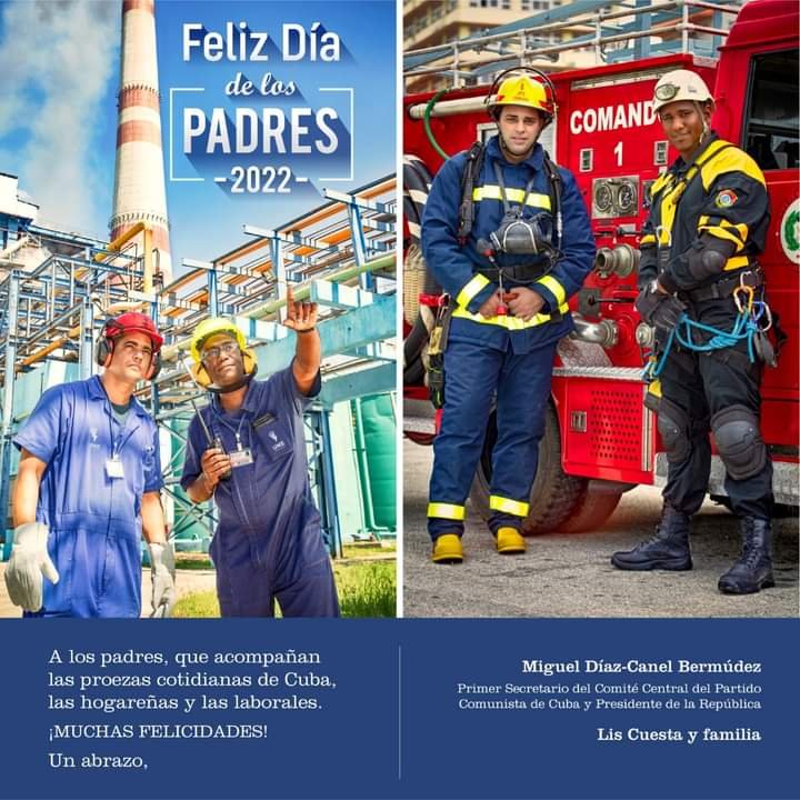 ItaRDSuarez's tweet photo. Feliz día a los héroes de estos tiempos, confiamos en ustedes,  si se puede 💪💯🇨🇺 #Cuba  #FelizDiaDelPadre #FelicidadesPapa https://t.co/0Dcefyvrcx