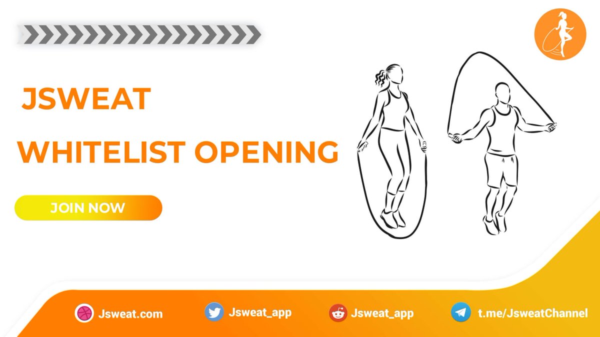 Jsweat_app's tweet photo. Hello everyone, JSweat is now running a whitelist contest!
🏆Prize of this contest is the Whitelist Slots to join in JSweat Presale on Pinksale in July. GRAP NOW!!
To participate, complete all tasks👇
💎Whitelist link: https://t.co/YD7CKvFF1y
#Jsweat #whitelist #M2E #App https://t.co/i6sfn27K8p