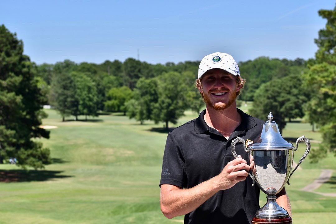 CGAgolf1909's tweet photo. Congratulations to our 50th South Carolina Amateur Match Play Champion, Nick Mayfield of Rock Hill 🏆 The Winthrop golfer defeated Andrew Swanson 4 &amp; 2 in the championship match to take home the hardware👏🏻 https://t.co/cvpwWhlojM