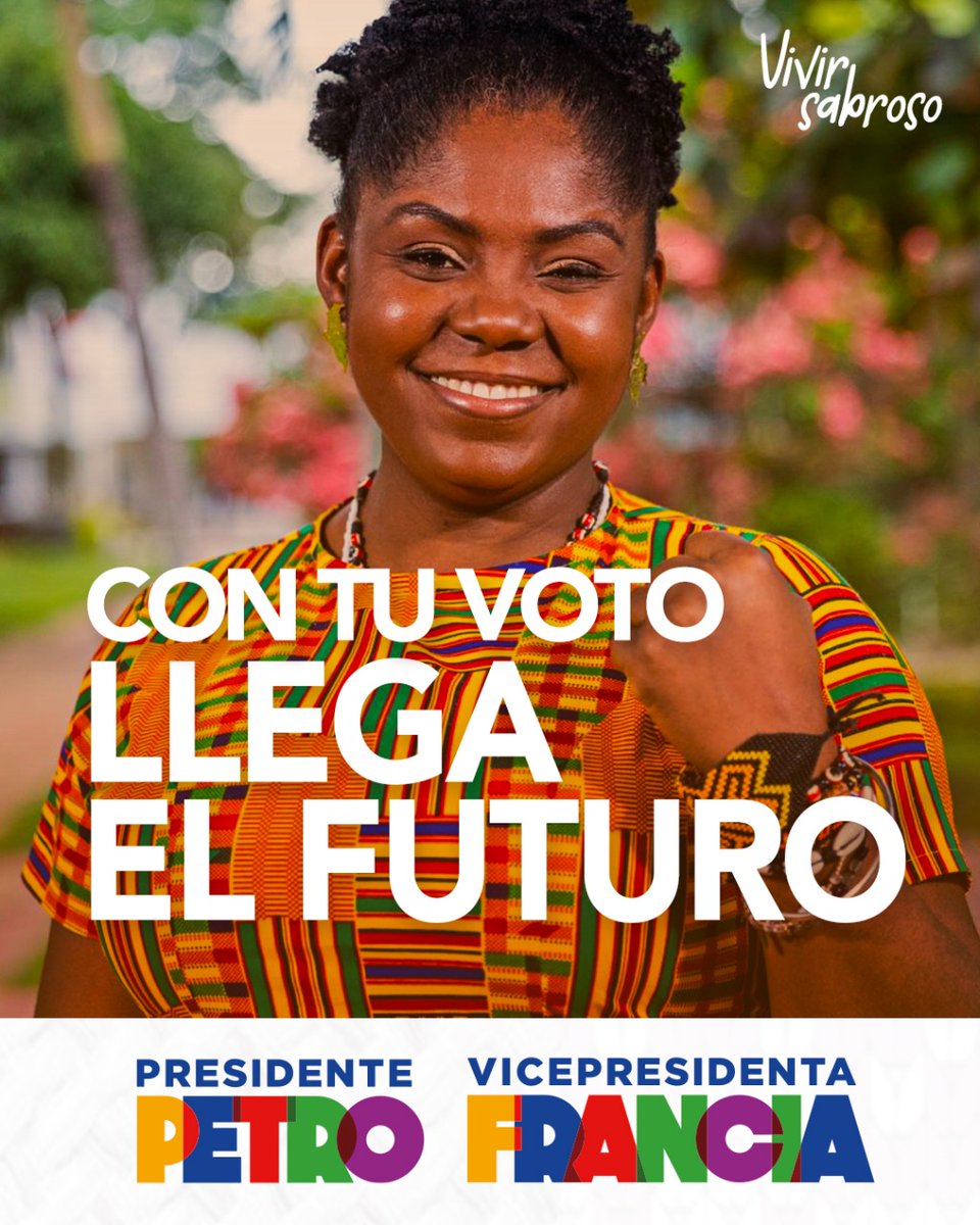 FranciaMarquezM's tweet image. Faltan menos de dos horas para cerrar las urnas. Tu voto puede cambiar la historia. No te quedes en casa. Que hoy sea un día de celebración. Es el momento del cambio🇨🇴❤️✊