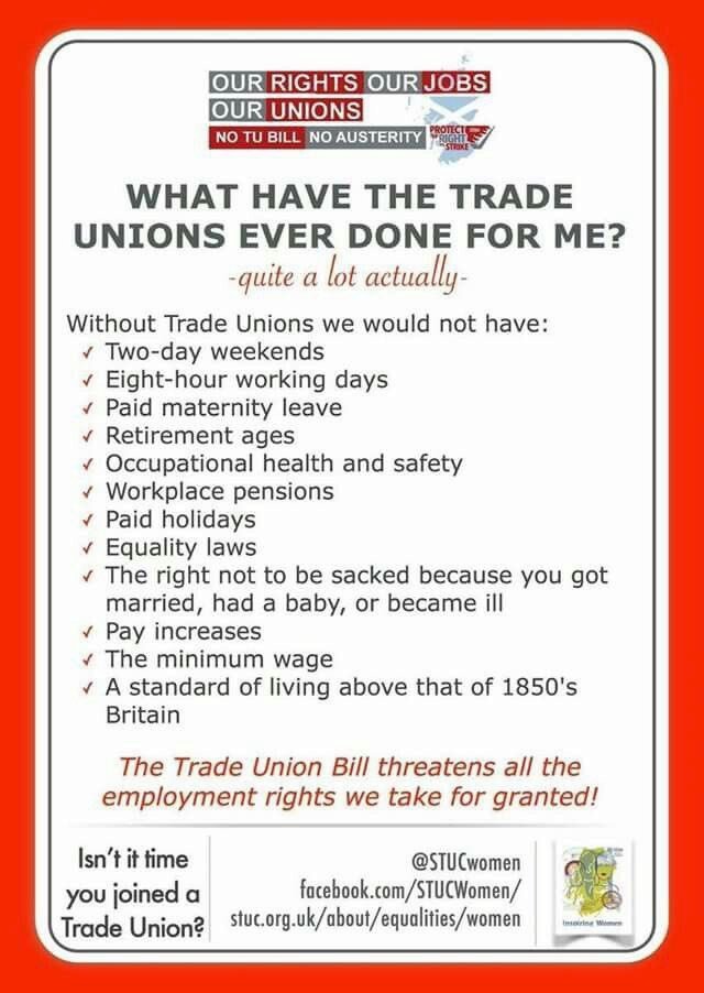 Just to remind those foaming at the mouth about unions.....