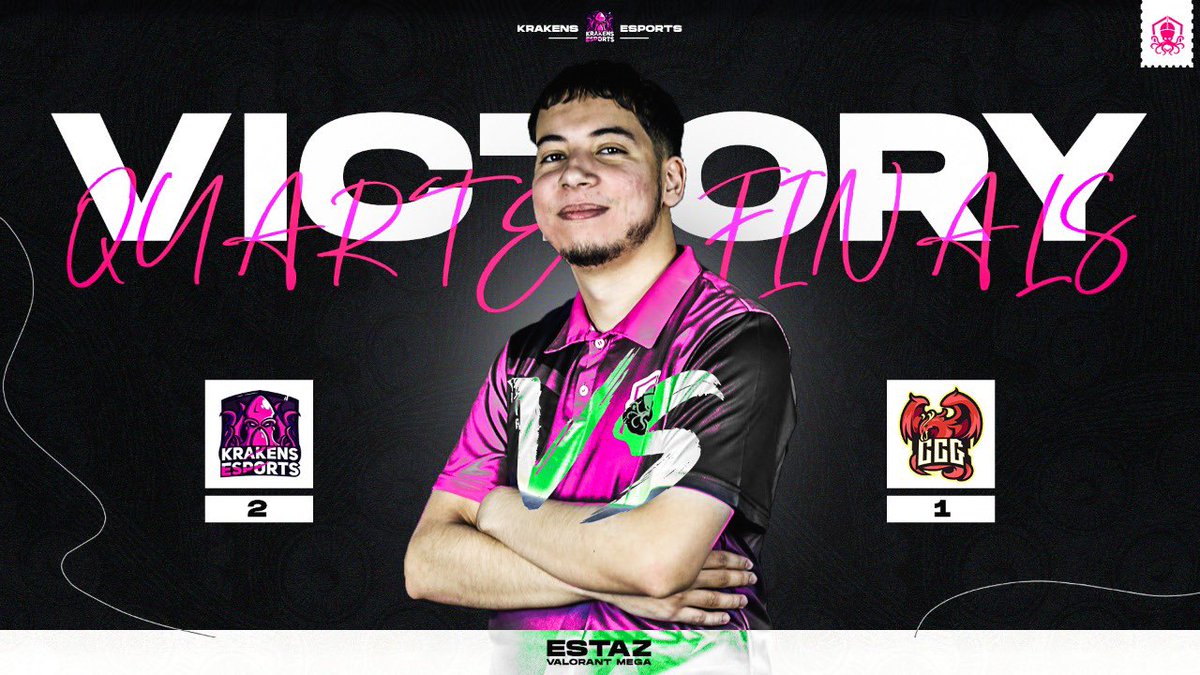 KrakensEsports's tweet photo. To Estaz semifinals ❤️
Won 2-1 against #Cairocity_Gzz at Estaz Valorant mega quarterfinals !
Great performance from our players 🔥
See you tomorrow 🐙
#always_krakens #estaz #valorant https://t.co/oXuDE8GPNh
