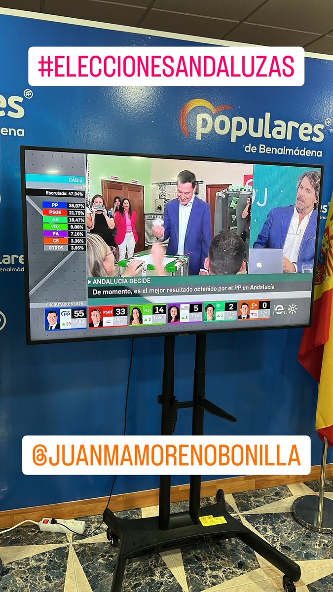 evacarpio_'s tweet photo. Vamos a seguir avanzando… @JuanMa_Moreno @eliasbendodo #EleccionesAndaluzas #19J #JuanmaPresidente https://t.co/2yZZVglFHH