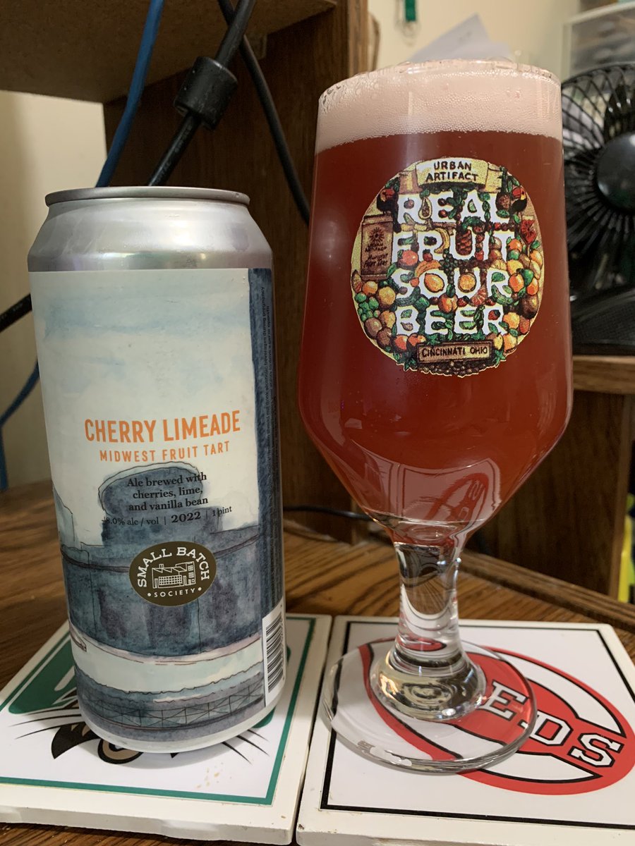 RealBMaxwell's tweet photo. Next up on #soursunday is @UrbanArtifact Cherry Limeade Midwest Fruit Tart 🍒🍻😋👍 #smallbatchsunday #ohiocraftbeer #CraftBeer @Stef_Pellerin @mikeadam16 @WhiskeyCyclist @SSCraftBeers @cedarflats @qblacklock @johanc77 @BrewGuy_ @zappafaye @Kubrickx @impopsy @Just4BeerLovers https://t.co/s9QNTnmUDP