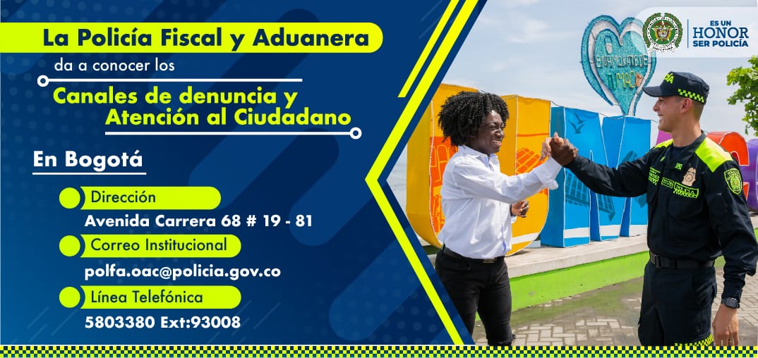 GuajiraPolicia's tweet photo. Conozca los canales de denuncia y Atención al Cuidadano de @PoliciaAduanera #EsUnHonorSerPolicía https://t.co/LhAvOD1GAY