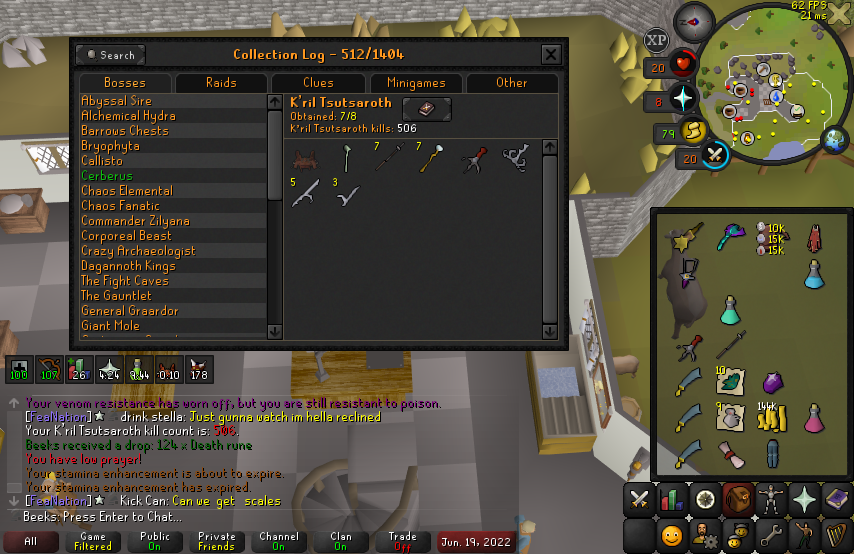 TSenberg's tweet image. K'ril items done. Hunting shards/pet now as 5:0 bow method is alot of fun.