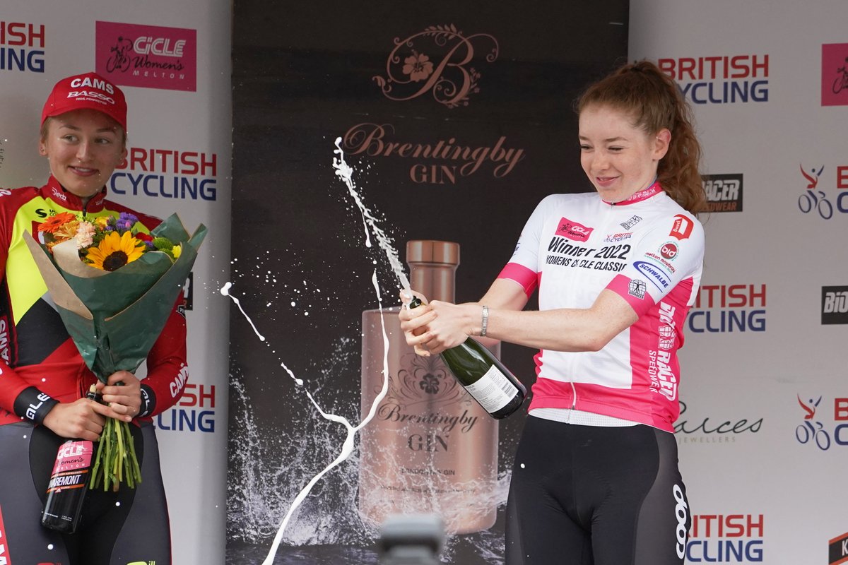 Women's Cicle Classic, Melton Mowbray.
1) Dame Laura Kenny autographs a jersey for a young cycling fan.
2) Cams Racing win 'Top Team' Award.
3) Race winner celebrating.