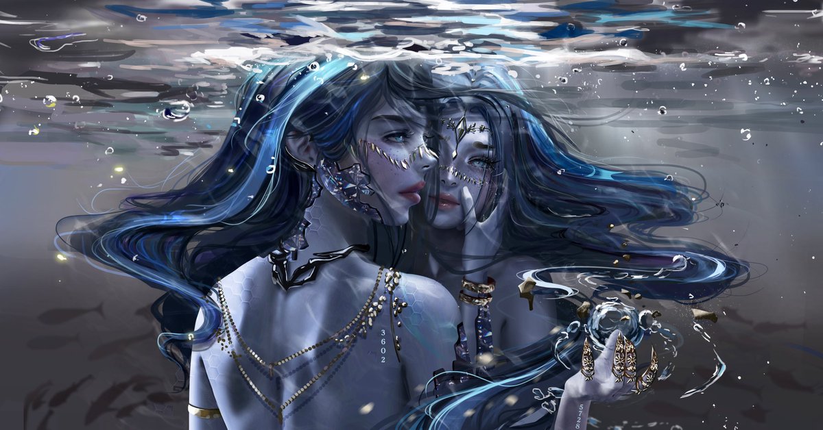 My entry for #DingAzuki 
Thank you <a href="/dingalingts/">dingaling</a> for hosting and Aera San <a href="/Aeralytx/">Aeralytx.hl</a> for letting me do the diamond skin ❤️ 
-
I was gonna draw a tsunami behind them where 3602 comforting 5728 that she forgives her, but I suck at drawing sea waves 😵
#NFTCommunity #nftart #art