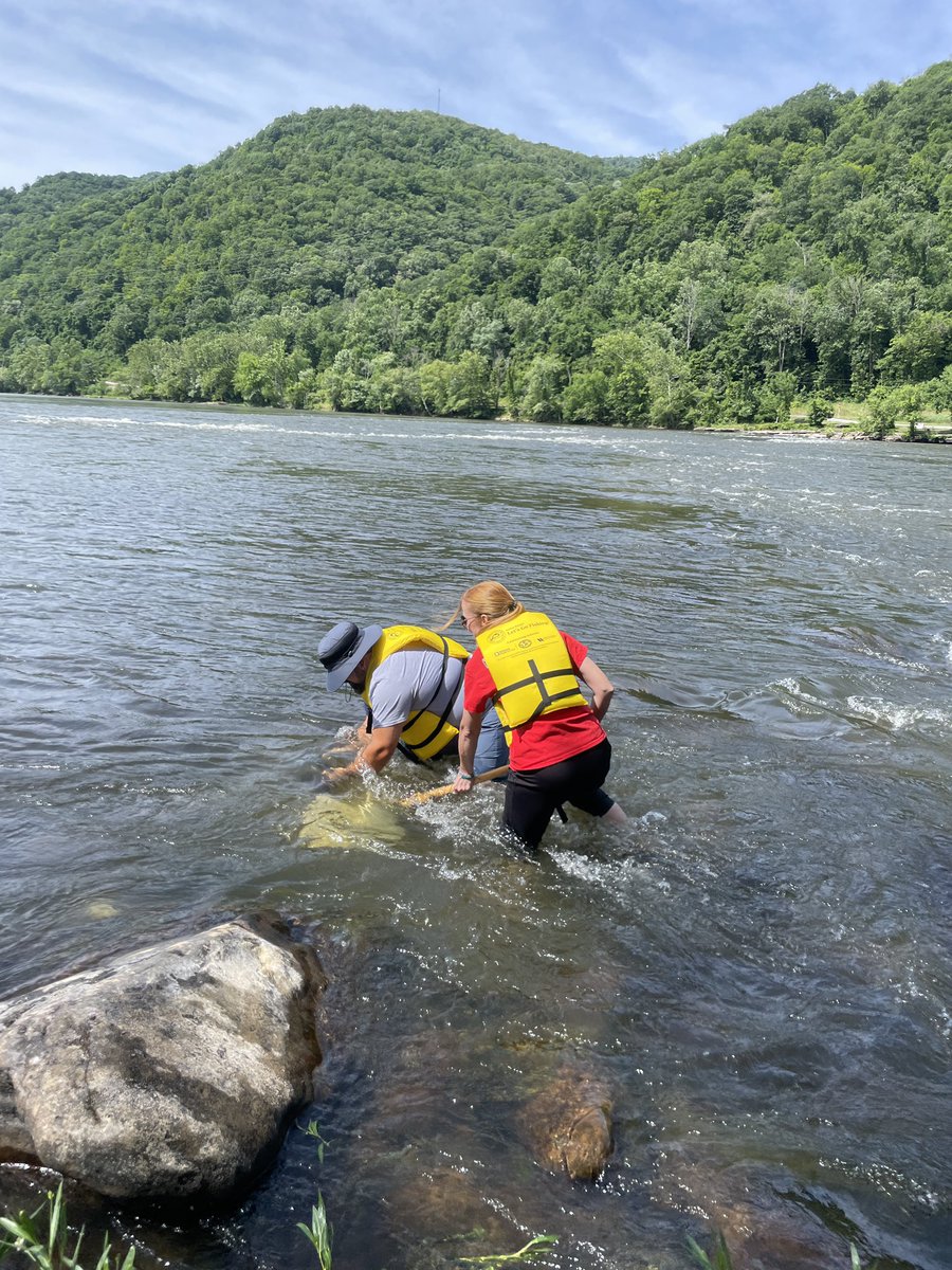 Rodney_Crouse's tweet photo. #AuthenticFaces #NoShame #Refreshed #STEAMinthePark @dacia92 @Flipgrid @NewRiverNPS - biodiversity, water testing, #BESTPD @BethCSellars https://t.co/CiEizrxyXK
