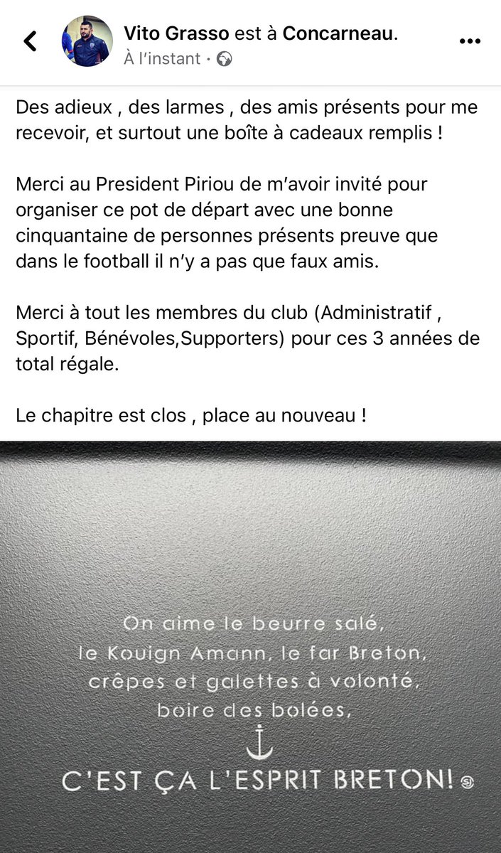 GrassoVito1's tweet photo. @USConcarneau 
Tout est dans le post 😎😉 https://t.co/Hf5KfwQWjc