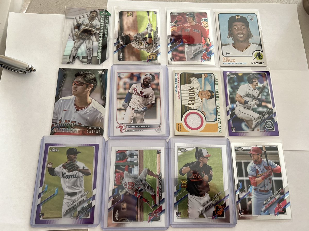 ChrisPadresBorn's tweet photo. Card community. What i bought..what i got. People post only hits and good results here is a average to below average result. The Harper SP is nice Machado relic for my PC other than that nothing good. Ive bought 5-6 update chrome boxes and always the same cards. @CardPurchaser https://t.co/LtTlKvW7X2