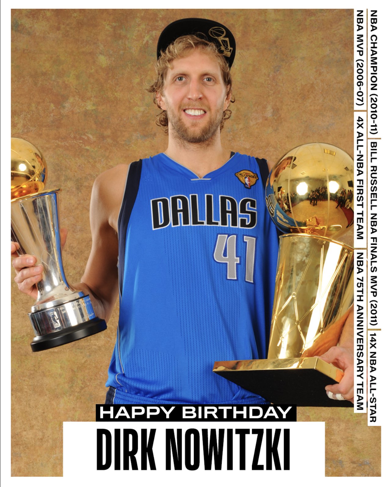 NBA History on X: Join us in wishing a Happy 43rd Birthday to 14x  #NBAAllStar, 2006-07 NBA MVP, 2010-11 NBA champion and NBA Finals MVP, Dirk  Nowitzki! #NBABDAY  / X