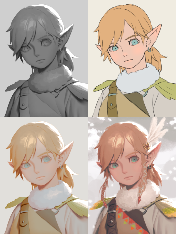 bellhenge's tweet photo. (step) 2022 first half 🎨
Winter Peach(3) [Super Mario Odyssey]
Rito Link(3) [Zelda: Breath of the Wild]
BotW Zelda(4) [Zelda: Breath of the Wild]
Clawroline [Kirby and the Forgotten Land] https://t.co/DXVri2TNFY