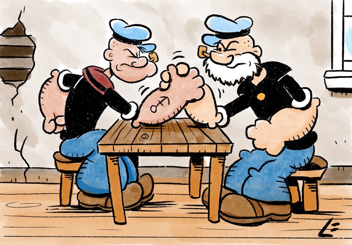 spudtoons's tweet image. Happy #FathersDay ⁦@PopeyeTweetsk⁩ #popeyefanart #poopdeckpappy