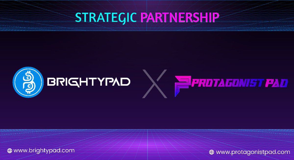 BrightyPad's tweet photo. We are thrilled to announce our strategic partnership with @ProtagonistPad

Protagonist Pad is a decentralized platform built on BSC for fundraising and launching IDO projects in the metaverse ecosystem. It combines an NFT marketplace, GameFi mechanics and launchpad. https://t.co/k4cX4oB8jk