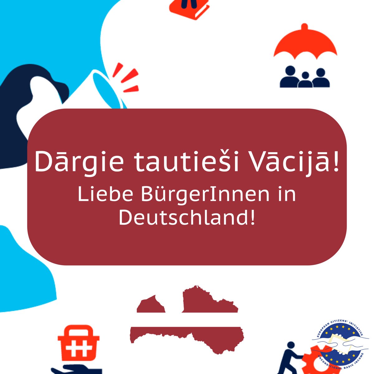 EBIBGE's tweet photo. An alle Deutschen hier aus Lettland. 🇱🇻❤️🤩👇🏼

Dārgie tautieši Vācijā!
 
Mēs aicinām jūs nākt talkā #SignStorm parakstu vākšanas kampaņā Eiropas pilsoņu iniciatīvai “Beznosacījumu pamatienākumu ieviešana visā ES”. https://t.co/OP81iZV6QI
