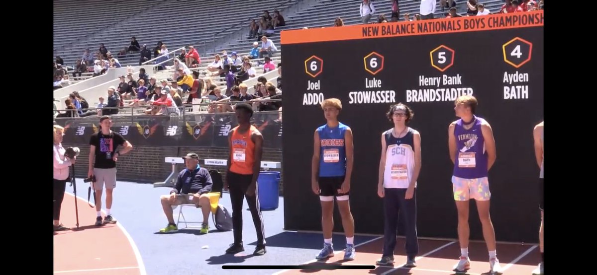 OOHSTandF's tweet photo. Congrats to @JoelAdd0 on earning All-American status by placing 6th in the high jump at New Balance Nationals! #congrats https://t.co/bGYqicfMPX