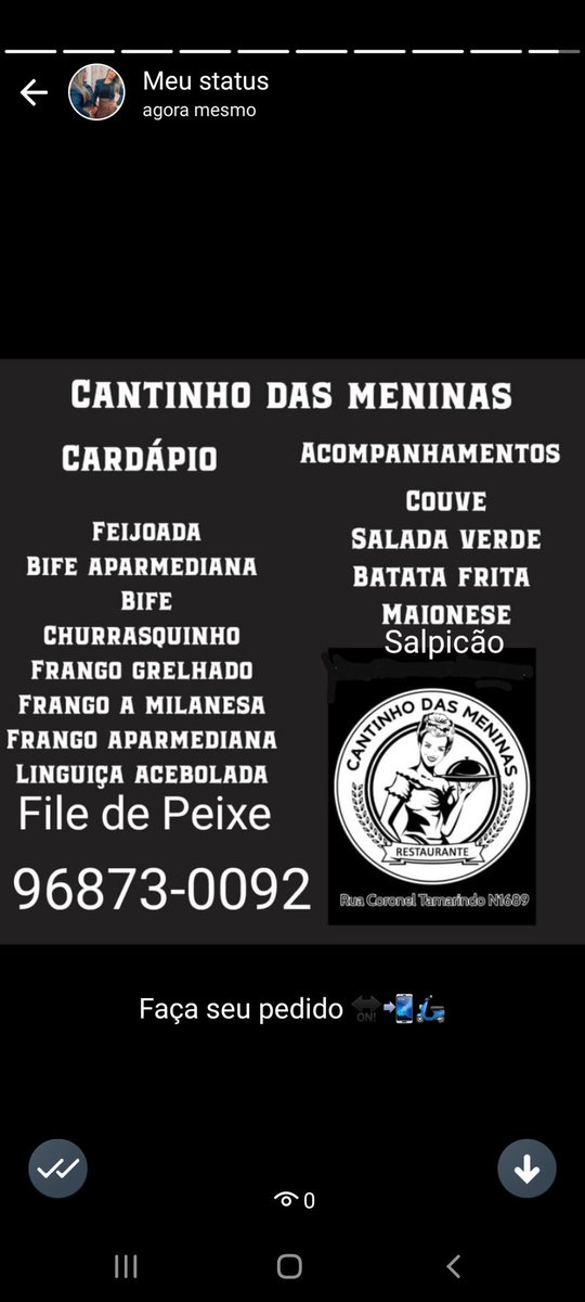 Hoje temos feijoada, faça seu pedido entregamos sem taxa 📲🛵🔛 2196873-0092