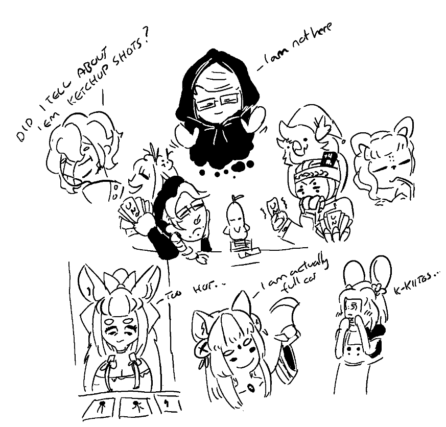 tsalop's tweet photo. Meetings in Desucon  #MosscoART #pumpkaart  #marielillust #LunkkiArt #tarinatart #ilyillust  #potartchi  #creepydrawlies #cillust #VirnART #maalimaali https://t.co/WWlAUU90Ok
