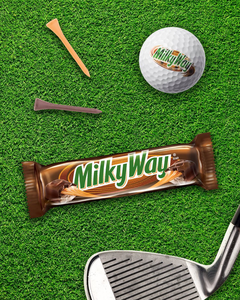 The real reason dads go golfing on Father’s Day is so they can eat their MILKY WAY Bar in peace.