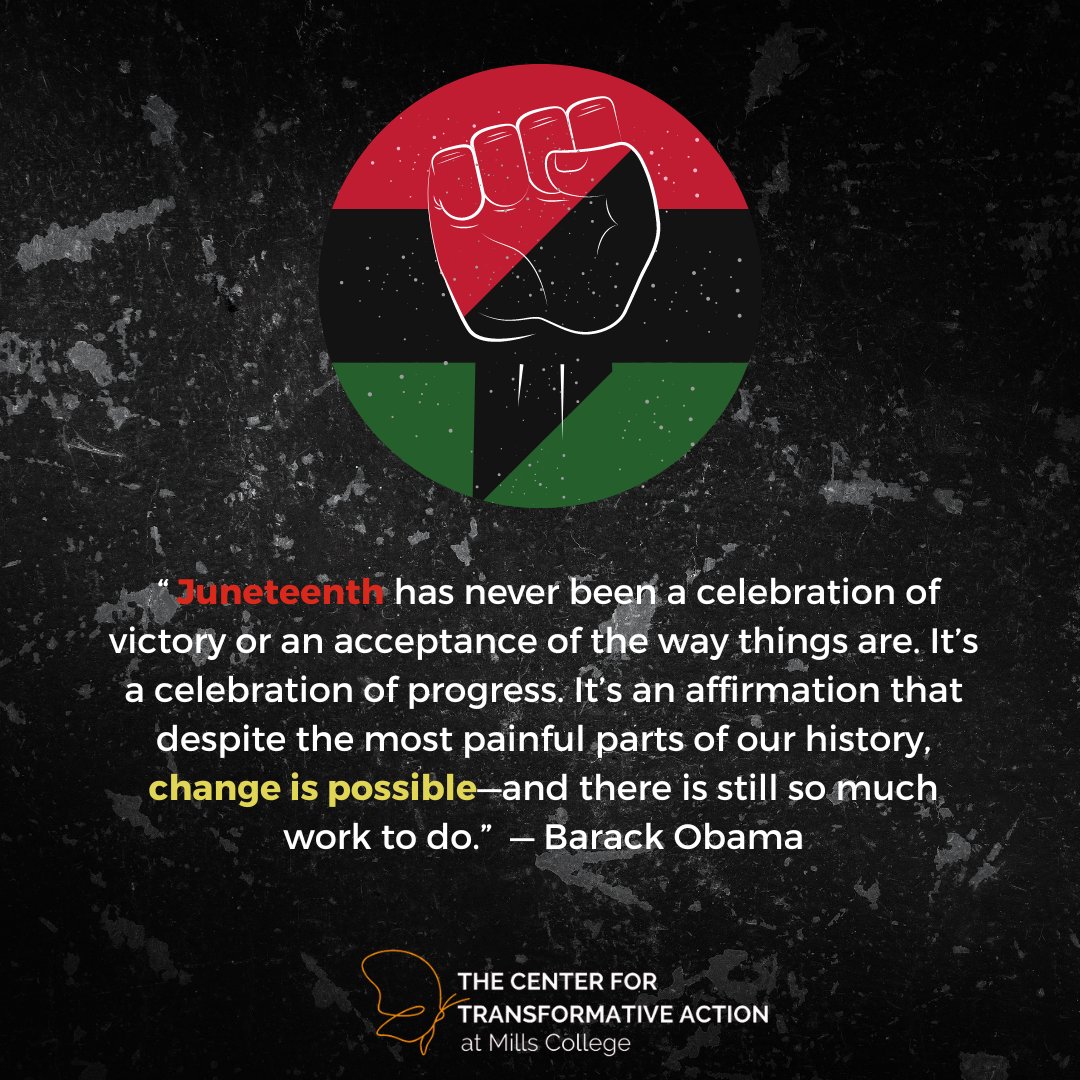 Press forward with dignity and purpose. 

#Juneteenth #MillsCollege #Oakland #Amplifier #theCTA #Courage #Transformative